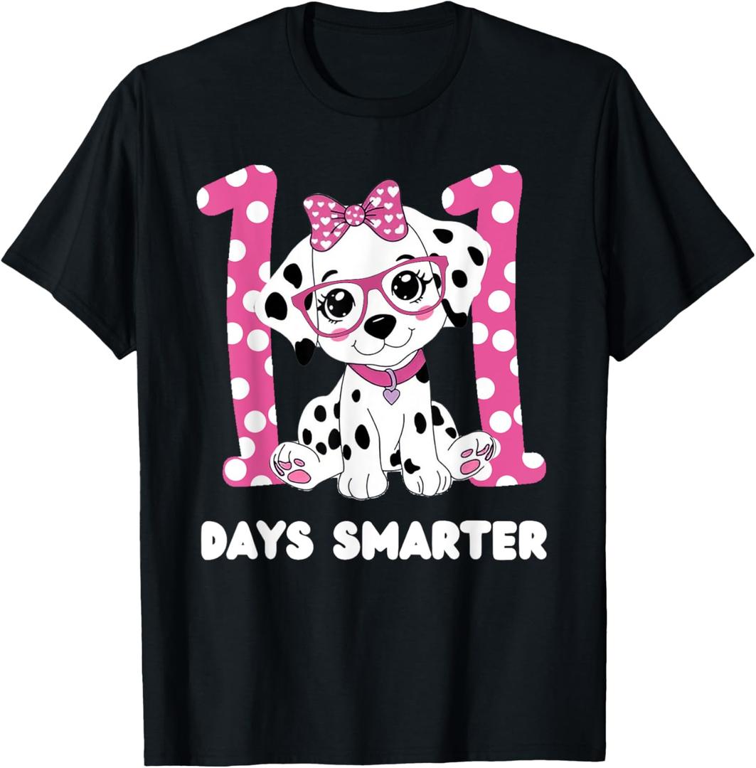 100 Days of School Dalmatian Dog Fun Kid-Friendly Design T-Shirt M