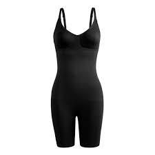 Compress Full Body Shaper Soft Shapewear Bodysuit Black 4XL