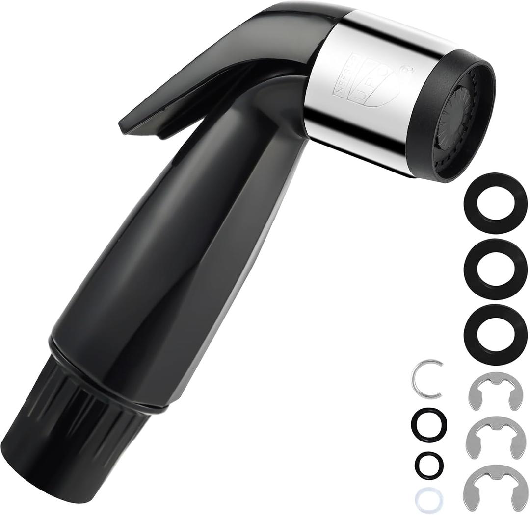 Hygie Rinse Universal Sink Sprayer Attachment for Kitchen Faucet, Kitchen Side Sprayer Head Compatible with Delta, Moen, Kohler and Other OEM Brands Pull Out Spray Head,Matteblack, Daily Design