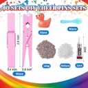 Geelin Cheer Pins Kit with 80 Pcs Spirit Clips, 800 Letter Beads, 30 Ducks, 80 Spoons, Glue, Decoration for Cheerleaders, Volleyball Team Gifts Bulk Stuff DIY Charms(Multicolor, Spoon)