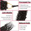 Goddess Locs Crochet Hair-24 Inch 8 Packs Boho Faux Locs Crochet Hair for Black Women Pre Looped Soft Locs with Curly Ends (1B#, 24 Inch(Pack of 8))