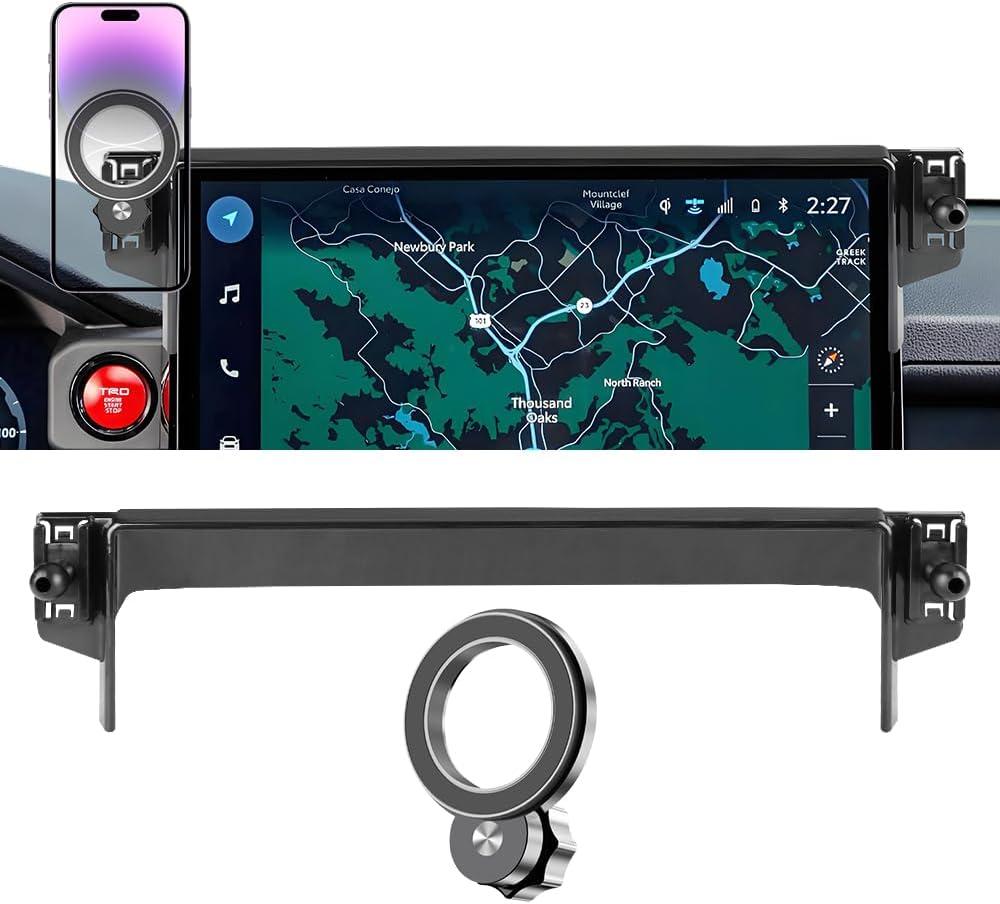 Car Magnetic Phone Mount for Toyota Tacoma 2024 2025 and Toyota 4Runner 2025 [ 14-inch Touch Screen ]Auto Interior Accessories Best Cellphone Holder Cell Phones Navigation Charging Screen Stand