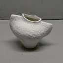 White Ceramic Vase, Modern Farmhouse Style for Table, Kitchen, Bookshelf, Entryway, Counter, Vanity Decor, Stone Textured Small Artistic Handmade Vase for Pampas Grass, Flowers