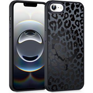 Cute Cheetah Print Phone Case for iPhone 16e 6.1" Compatible with MagSafe, Aesthetic Black Leopard Pattern Design Magnetic Cover Soft TPU Hard PC Back Shockproof Funda for Women Girls
