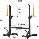 BangTong&Li Squat Rack Stand,Barbell Rack,Bench Press Rack Stand Home Gym Adjustable Weight Rack 550Lbs