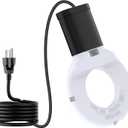 150 Watt Utility De-Icer Submergible Cast Aluminum Chicken Water Heater for Winter Bird Bath Heater (1, White)