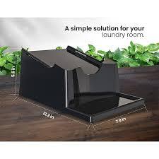 Black Laundry Detergent Holder Organizer and Drip Tray for Laundry Room Organization - Soap Cup Storage Tray for Liquid Laundry Detergent Containers - Laundry Detergent Dispenser Pedestal (Black)