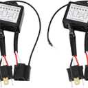 Aramox Negative Converter, 2pcs Alloy LED Negative Converter Negative Switch Harness Adaptor Reversed Polarity for H4