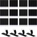 LLPT Picture Hanging Strips Detachable | 24 Pairs (48 Strips) | Medium 0.75" x 2.9" | Picture Hangers Without Nails | Removable Adhesive | for Wall Posters Photos (MB19724) | Black