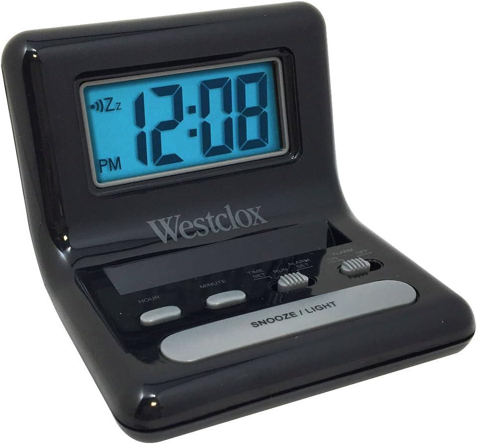 Westclox Black NYL47538 LCD Digital Bedside Alarm Clock