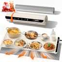 Extra Large Food Warming Mat with Heat-Resistant Pad, 36X15 Inch, 6 Temperature & 6 Timer Settings, Child Lock Safety, Fits More Dishes for Family Dinners and Parties