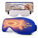 Heated Eye Mask - Microwave Hot/Warm Compress for Dry Eyes, Stye, Chalazion, Blepharitis & MGD Relief, Reusable Moist Heat Therapy Pad, Washable Cover, Ergonomic Fit, Adjustable Strap, Comfort Blue