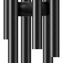 Bursvik Large Aluminium Wind Chimes 37 Inches to Create a Zen Atmosphere Suitable for Outdoor, Garden, Patio Decoration. Classic Wind Chimes with Wind Catcher as a Gift for Unisex(Whole Black)