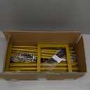 8.2FT Square Arch Backdrop Stand,Metal Gold Backdrop Stand Heavy Duty Adjustable,Extra 2 Clamps Change Over The Table Rod Stand,Wedding Balloon Arch Stand for Valentine Parties Decoration