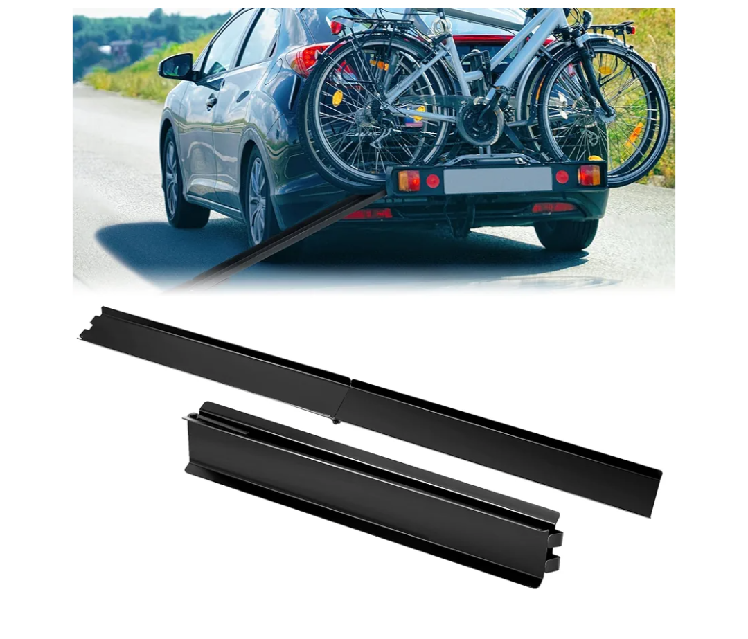 Bike Rack Loading Ramp, Folding Ramp, Bridge, Fit for Electric Bicycles, Wide Tire Bicycles, Mountain and Road and Ordinary Bikes, 48.43 x 4.13 x 1.65 inches
