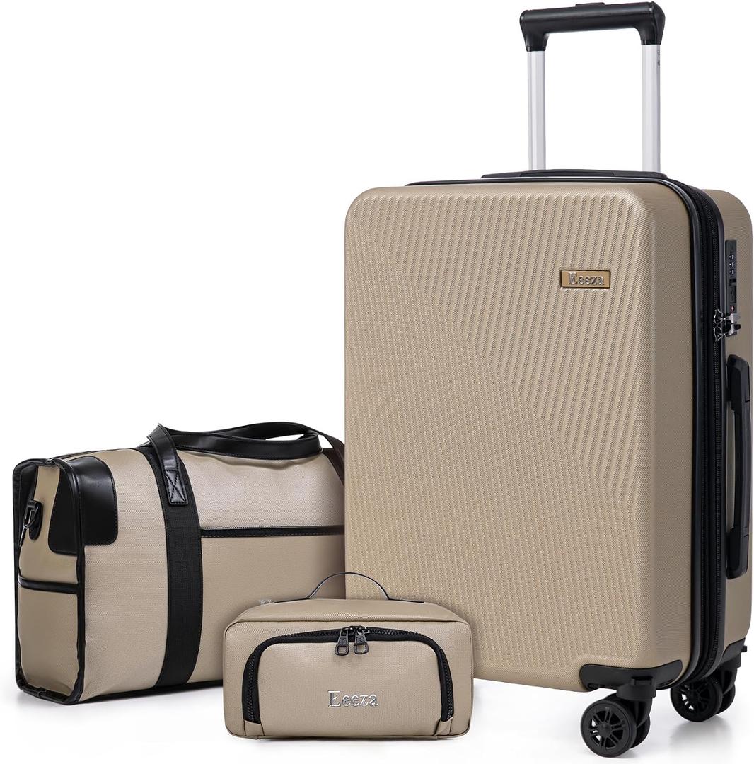 Expandable Carry on Luggage Sets,Suitcases with Detachable Wheels Hardshell 22x14x9 Airline Approved,Lightweight Luggage Set with TSA Lock,Carry on Suitcase, 3 Piece Sets