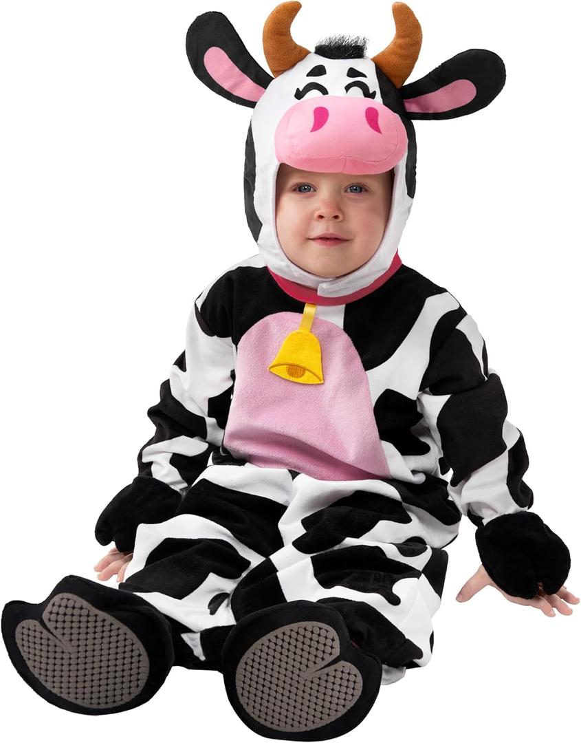 Spooktacular Creations Halloween Baby Cow Costume Costume Toddler, cow costume kids for Infant Halloween Farm Dress Up Party (12-18 months)