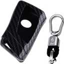 beler Carbon Fiber Style 3 Button Car Remote Key Cover Case with Keychain Fit for Lexus ES LC LS UX NX LX