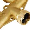 Triumpeek 4 Way Brass Hose Splitter, Heavy Duty 4-Way Garden Hose Connector 3/4 Inch, Solid 4 way hose adapter