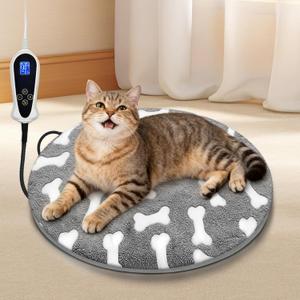 Bestio Cat Heating Pad16 in Dog Cat Heating PadObtained MET and UL Dual Certification,Smart Thermostat Switch from 1-24 Hours,Indoor Pet Heating Pad for Cats Dogs, Rabbit Pet Heated Pad