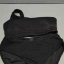 Bikini Sets for Women High Waisted 2 Piece Bestselling Swimsuit Ribbed One Shoulder Tummy Control Bathing Suit 2026 (Medium, Black)