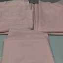 OWEINE Sheer Curtains 84 Inches Long 2 Panels Set, Rod Pocket Fimly Voile Solid Blush Window Curtain Panels for Living Room Bedroom, Soft Voile Sheer Curtains & Drapes, Total 84 "L 45" W, Pack of 3