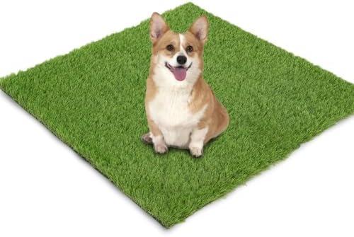 Goasis Lawn Artificial Outdoor Grass Professional Dog Trainning Grass Mat, Potty Training Rug and Replacement Turf Outdoor Rug Patio Lawn Decoration, Easy to Clean with Drainage 19.7x39.4inch