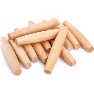 Elsjoy 12 Pack 8 Inch Small Wood Rolling Pins, Non-Stick Wooden Dough Roller Pin for Baking Pie, Cookie, Pasta, Dumpling