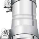 Stainless Steel 2 to 2 Inch Exhaust Adapter, 2" ID Exhaust Reducer Connector Pipe with Clamp