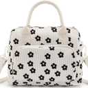 Lunch Bag Women Lunch Box for Women Adult Cute Insulated Lunch Bag Lager Cooler Lunch Tote Bags for Work Picnic (Beige-Flower)