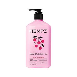 Hempz Cherry Body Lotion, Ultra Hydrating Daily Moisturizer, Self Care for Dry Skin and Hands, Dark Red Cherries, 17 oz.