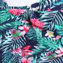ZAFUL Tankini Swimsuits for Women Tummy Control High Waisted Twist Front Ruched Two Piece Bathing Suit (Blue, L)