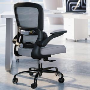 TRALT Office Chair - Ergonomic Desk Chair with Adjustable Lumbar Support, Mesh Computer Chair, Executive Chair for Home Office Comfortable Lumbar Support (Fog Gray)