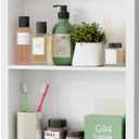 Stainless Steel Recessed Medicine Cabinet 14''*18'', Rust-Proof Metal Wall Niche, in Wall Shower Niche Shelf Insert Replacement, Recessed Medicine Cabinets for Drywall, Bathroom Storage, White