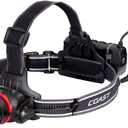 COAST HL8R 2000 Lumen Rechargeable PURE BEAM Focusing LED Headlamp, Black