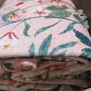 Wonnitar Washable Pink Floral 9x12 Rugs for Bedroom, Non-Slip Living Room Area Rug, Cute Nursery Large Botanical Area Rug, Soft Floor Carpet for Playroom Closet (Pink, 9'x12')