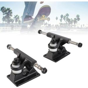 Cyrank 2 Pieces Skateboard Trucks, 3.25inch Wheels Skateboard Bearings Combo Longboard Accessory for Hardware Combo Starter Kit