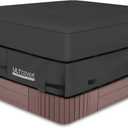ULTCOVER Waterproof 600D Polyester Square Hot Tub Cover Outdoor SPA Covers 72 x 72 inch Black