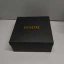 ISNOM Knee High Boots Women Chunky Low Heel Square Toe Elastic Boots Side Zipper Faux Leather Fall Long Tall Boot (7.5, Burgundy-block Heels)