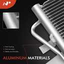 A-Premium Air Conditioning A/C Condenser Compatible with Hyundai Sonata 2011-2014, Azera 2012-2014 & Kia Optima 2011-2015, Cadenza 2014-2016, 2.4L 3.3L, Petrol