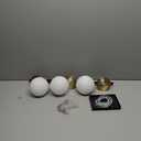 Ralbay Mid Century Modern Bathroom Vanity Lights Black and Gold Milky Glass Modern Bathroom Vanity Lights Over Mirror, Black/Golden 3-Light (Exclude Bulb)