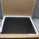 ChooChoo Rustic End Table, 24" Large Sofa Side Table with Charging Station & LED Light, Black Nightstand with Adjustable Storage Shelf, Square Bedside Table for Living Room, Bedroom, Office