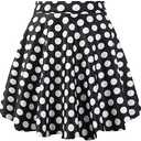 THHGPO Women's Casual Basic Skirts Mini Flared Skater Stretchy A-Line Party Skirts with Shorts Size not specified L