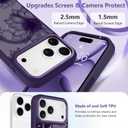 OOK Purple Case Design for iPhone 17 Pro Case, Compatible with MagSafe, Cute Sunflower Floral Blooms Design Frosted Shockproof for Women Girls Magnetic Phone Cover - Purple Flower