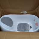 Boon Soak 3 Stage Baby Bathtub - Baby Bath Tub with Three Support Positions for Newborn to Toddlers - Color Changing Drain Plug for Ideal Bath Temperature - Gray - Ages 0 to 18 Months and Up