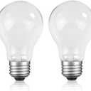 60 Watt Incandescent Light Bulbs, E26 A19 Stepless Dimming Light Bulbs 400lm, 2700K Soft Warm White, Vintage Clear Glass Incandescent Filament Bulb for Home (2 Pack)