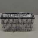 2 Pack Cabinet Door Organizer, Self Adhesive Lid Organizers Inside Cabinet Storage Boxes, Hanging Storage Basket Organizer Wall Mounted Pantry Caddy Cup Holder for Kitchen, Fridge, Bathroom (Black)