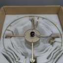 20" Gold Fandelier Ceiling Fan with Lights, Gold Crystal Chandelier Ceiling Fans with Light Remote Control, Modern Caged 6-Speed for Bedroom, Living Room, Nursery