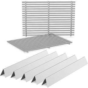 QuliMetal 7525 Grill Grates 7537 Flavorizer Bars for Weber Genesis Silver B/C,Genesis Gold Platinum B/C,Weber Spirit 300 with Side Knobs,Spirit 700,Grill Parts for Weber Spirit 900
