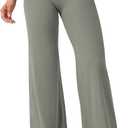 YEOREO Workout Leggings Womens No Front Seam Straight Leggings 33" High Waist Buttery Eddiy Gym Yoga Pants Gray Green S